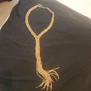 Elegant Gold Braided Necklace